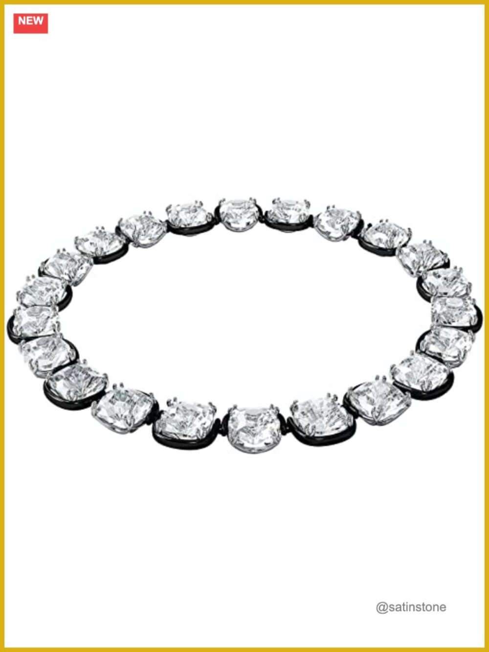 Swarovski Harmonia Choker Crystal Necklace Mixed Metal Finish Lobster Clasp